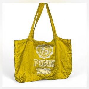 Y2K Victoria’s Secret PINK 1986 yellow tote bag 💛